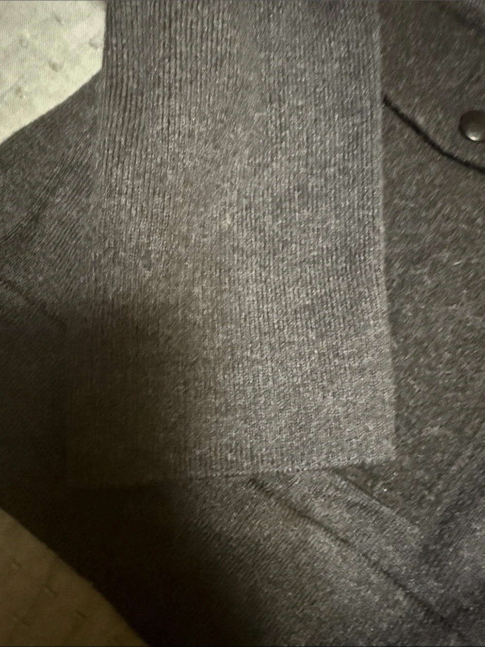 Men’s Dark Gray Utility Zip Sweater with Black Patch Pockets